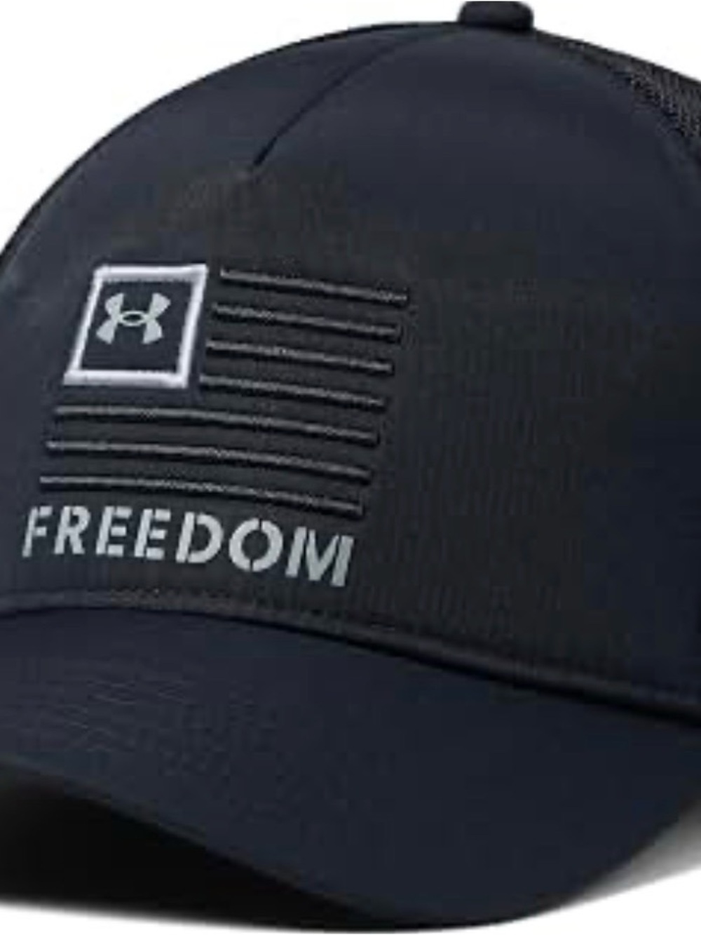 Under Armour Black Freedom Logo Mesh-Back Cap